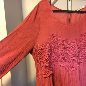 Rust Lace Dress